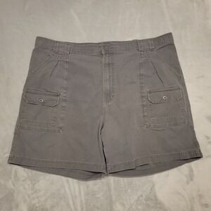 Cabelas Cargo Shorts Men 44 Gray Canvas Hiking Outdoors Workwear Fishing Utility
